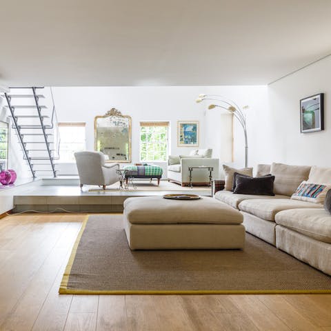 The spacious and uplifting communal area