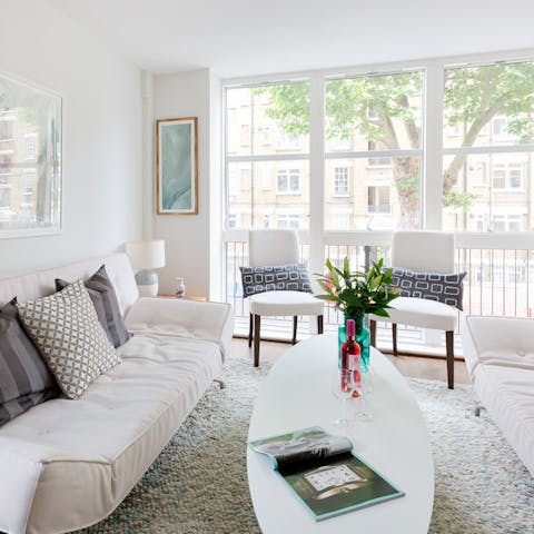 Bright, white and airy living