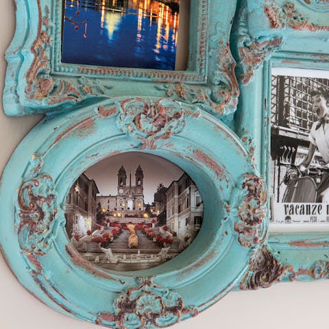 The vintage picture frames