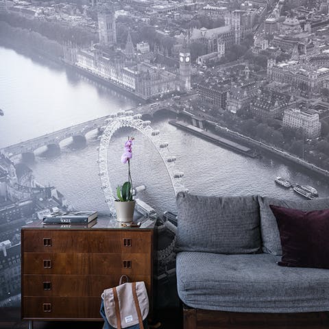 London Aerial View Feature Wall
