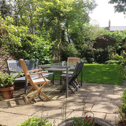 The peaceful garden space