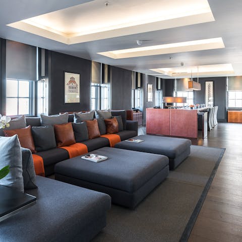 plentiful lounging space in the communal area