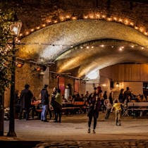 Dine under the arches at Flat Iron Square