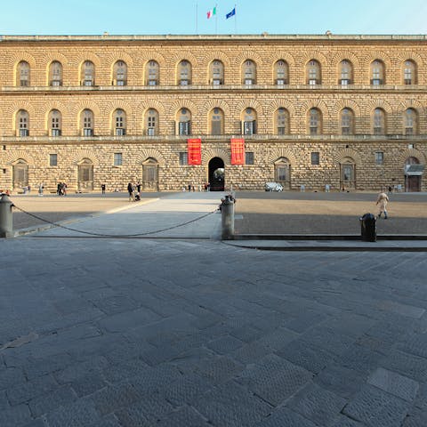 Directly in front of the Pitti Palace