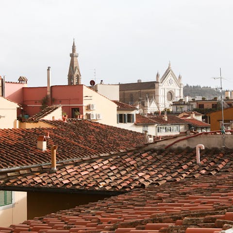 The view across the rooftops