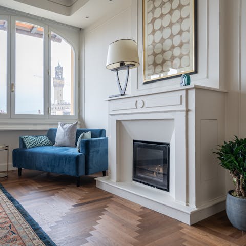 The working fireplace