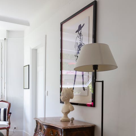 The carefully curated artwork