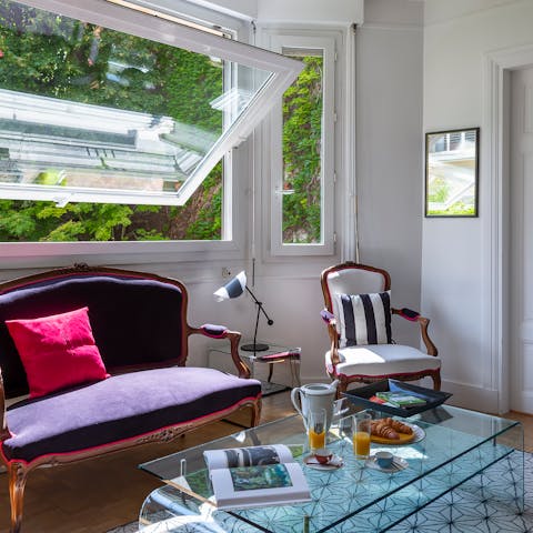 The greenery-filled views