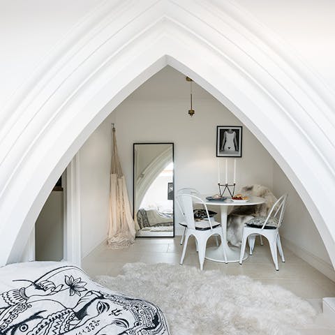 The Pure White Church Gables