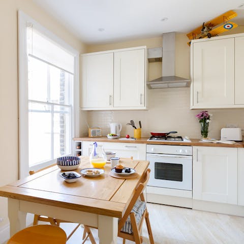 The bright and airy kitchen