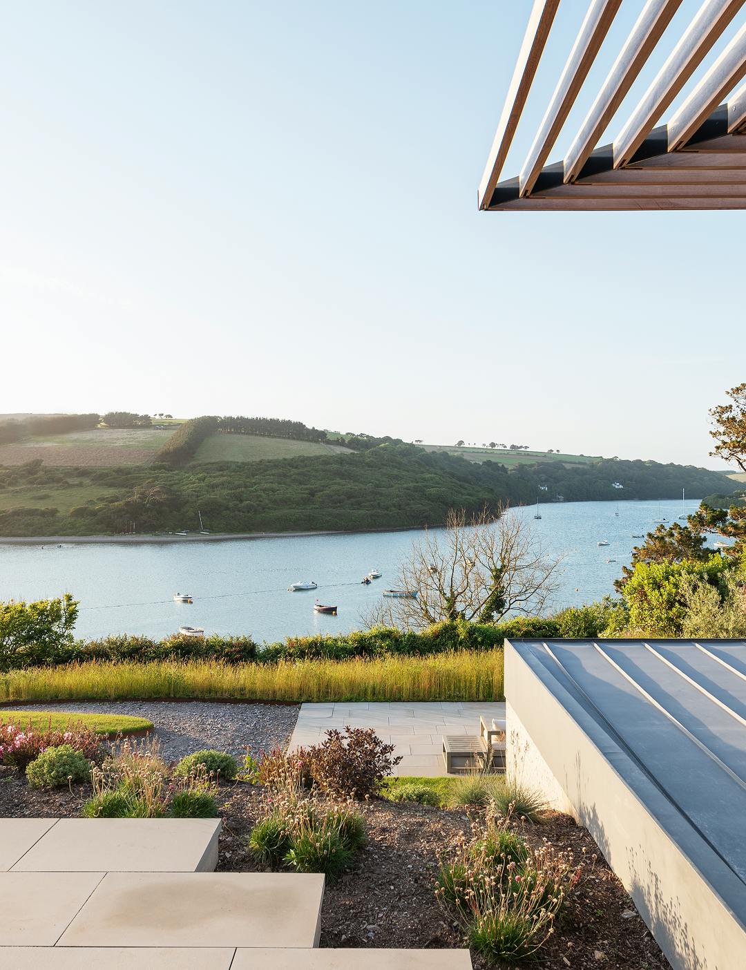 Patio overlooking river