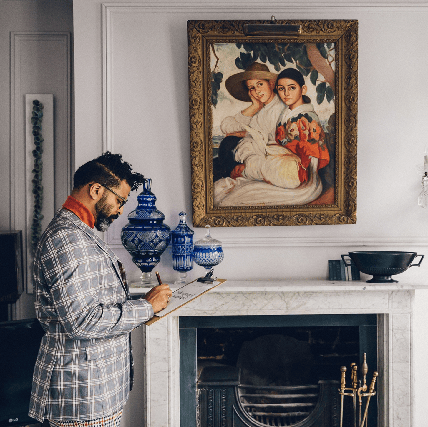 Home inspector investigating home